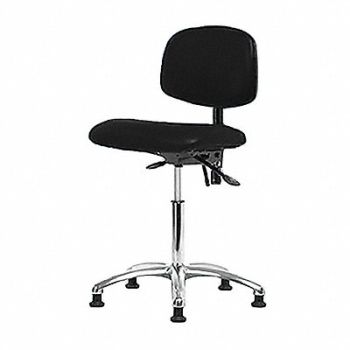 BLUE RIDGE ERGONOMICS Vinyl ESD Chair Desk Glides Black, 358F82