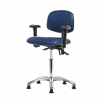 BLUE RIDGE ERGONOMICS Vinyl ESD Chr Med Tilt AA Stat Blue, 358F87