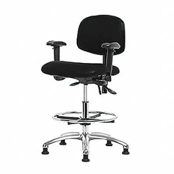BLUE RIDGE ERGONOMICS Vinyl ESD Med Tilt AA FR Stat Blk, 358F90