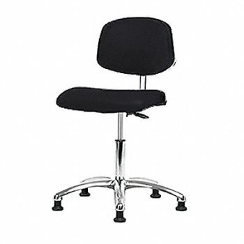 BLUE RIDGE ERGONOMICS CR Vinyl Chr Chrome Desk Glides Blk, 358G87
