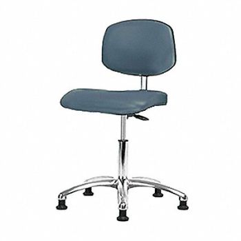 BLUE RIDGE ERGONOMICS CR Vinyl Chr Chrome Desk Glides Blue, 358G89