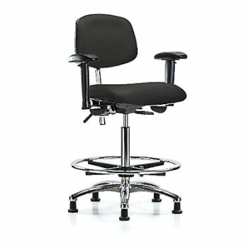 BLUE RIDGE ERGONOMICS Vin CR Chair Hi T AA FR Stat Blk, 359A39