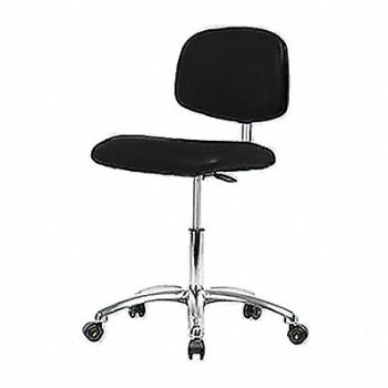 BLUE RIDGE ERGONOMICS CR/ESDChair Desk Casters Black Vinyl, 359F64