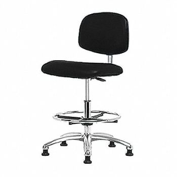 BLUE RIDGE ERGONOMICS CR/ESD Chr Med FR Glides Black, 359F74