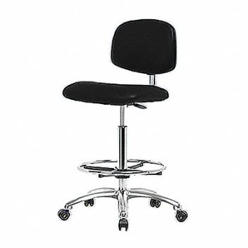BLUE RIDGE ERGONOMICS CR/ESD Chr High FR Casters Black, 359F76