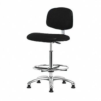 BLUE RIDGE ERGONOMICS CR/ESD Chr High FR Glides Black, 359F78