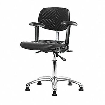 BLUE RIDGE ERGONOMICS Poly ESD Chair Desk Arms Glides, 359F85