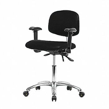 BLUE RIDGE ERGONOMICS Vin CR/ESD Dsk T AA Cstrs Blk, 359G13