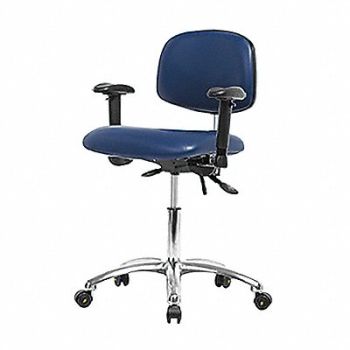 BLUE RIDGE ERGONOMICS Vin CR/ESD Dsk T AA Cstrs Blu, 359G14