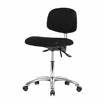 BLUE RIDGE ERGONOMICS Vin Clean Room/ESD Dsk T Cstrs Blk, 359G17