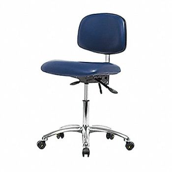 BLUE RIDGE ERGONOMICS Vin Clean Room/ESD Dsk T Cstrs Blu, 359G18