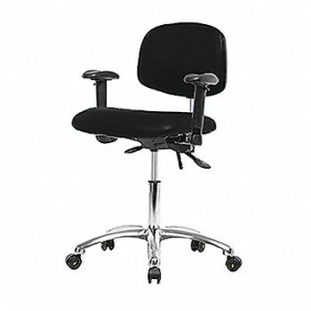 BLUE RIDGE ERGONOMICS Vin Clean Room/ESD Dsk AA Cstrs Blk, 359G21