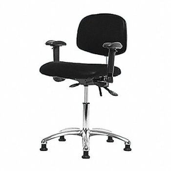 BLUE RIDGE ERGONOMICS Vin Clean Room/ESD Dsk AA Stat Blk, 359G23