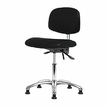 BLUE RIDGE ERGONOMICS Vinyl Clean Room/ESD Dsk Stat Blk, 359G27