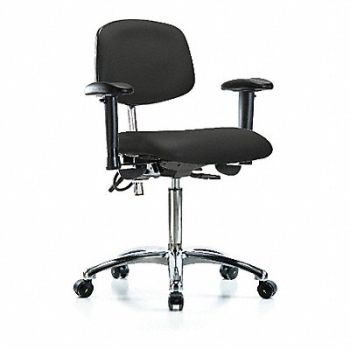 BLUE RIDGE ERGONOMICS Vin Clean Room/ESD Med AA Cstrs Blk, 359G45