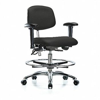 BLUE RIDGE ERGONOMICS Vin CR/ESD Md AA FR Cstrs Blk, 359G49