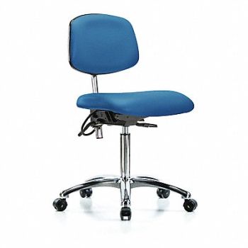 BLUE RIDGE ERGONOMICS Vinyl Clean Room/ESD Med Cstrs Blue, 359G54