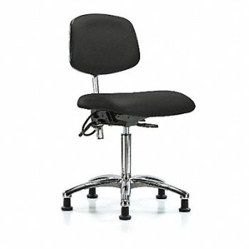 BLUE RIDGE ERGONOMICS Vinyl Clean Room/ESD Med Stat Blk, 359G55