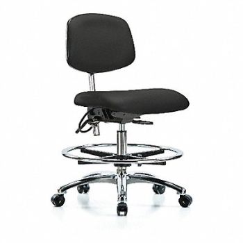 BLUE RIDGE ERGONOMICS Vin Clean Room/ESD Med FR Cstrs Blk, 359G57