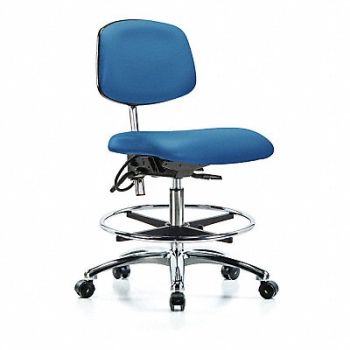BLUE RIDGE ERGONOMICS Vin Clean Room/ESD Med FR Cstrs Blu, 359G58