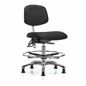 BLUE RIDGE ERGONOMICS Vin Clean Room/ESD Med FR Stat Blk, 359G59