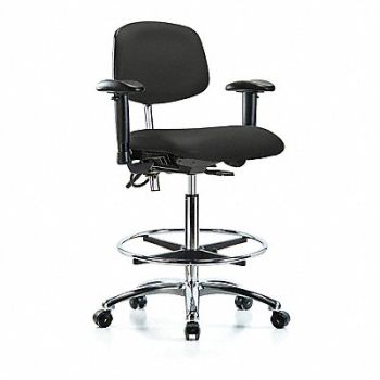 BLUE RIDGE ERGONOMICS Vin CR/ESD Hi AA FR Cstrs Blk, 359G69