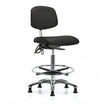 BLUE RIDGE ERGONOMICS Vinyl Clean Room/ESD Hi FR Stat Blk, 359G75