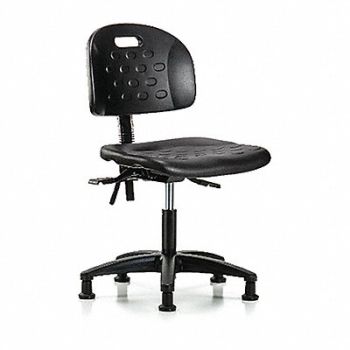 BLUE RIDGE ERGONOMICS Poly Chair Desk Glides Black Poly, 359H43