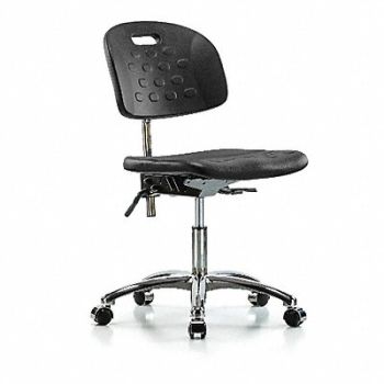 BLUE RIDGE ERGONOMICS Poly CR Chair Desk Casters Black Poly, 359J67
