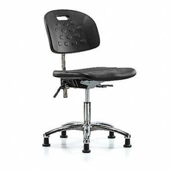 BLUE RIDGE ERGONOMICS Poly CR Chair Desk Tilt Glides Blk, 359J64