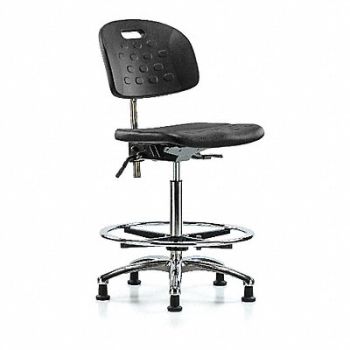 BLUE RIDGE ERGONOMICS Poly CR Chr High FR Glides Blk, 359J92