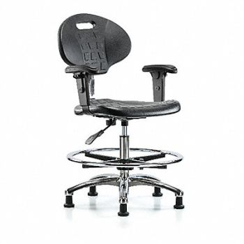 BLUE RIDGE ERGONOMICS Erie Poly CR Chr Med AA FR Stat Blk, 359K01