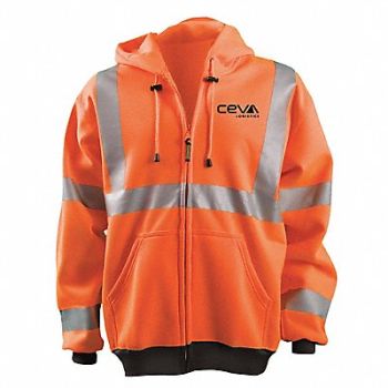 OCCUNOMIX Hoodie Ceva 38 Logo Hi-Vis Orange 5X, 359MA8