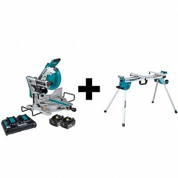 MAKITA Miter Saw Kit Cordless 10 in Blade Dia, 359WA3