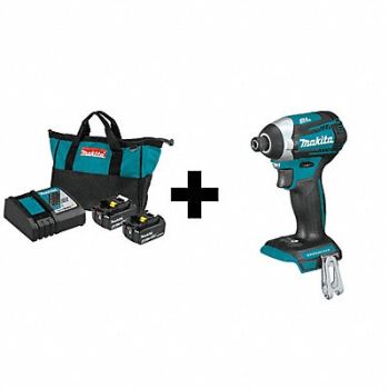 MAKITA Impact Driver 1/4 in Hex Drive Straight, 359WC5