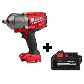 MILWAUKEE Impact Wrench Cordless 18VDC Compact, 359WH0