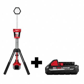 MILWAUKEE Cordless Tripod Light Battery Incl, 359WJ0