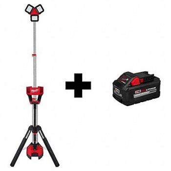 MILWAUKEE Cordless Tripod Light Battery Incl, 359YW0
