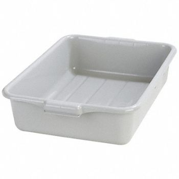 CARLISLE J4644 Tote Box 20 in L x 15 in W x 5 in H Gray, 35FT04