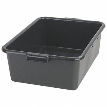 CARLISLE J4645 Tote Box 20in L x 15 in W x 7 in H Black, 35FT07
