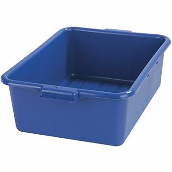 CARLISLE J4645 Tote Box 20 in L x 15 in W x 7 in H Blue, 35FT11
