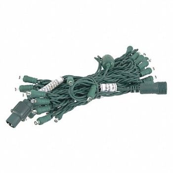 AMERICAN LIGHTING StringLights 12.5ft Button 25LEDs White, 35FV57
