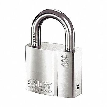 ABLOY Keyed Padlock 1 in Rectangle Silver, 35GP76