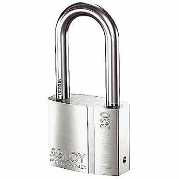ABLOY Keyed Padlock 1 in Rectangle Silver, 35GP58