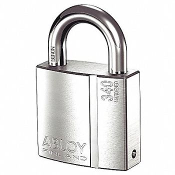 ABLOY Keyed Padlock 1 3/32 in Rectangle Silver, 35GP82