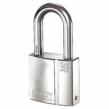 ABLOY Keyed Padlock 1 3/32 in Rectangle Silver, 35GP84