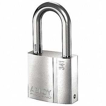 ABLOY Keyed Padlock 1 3/32 in Rectangle Silver, 35GP66