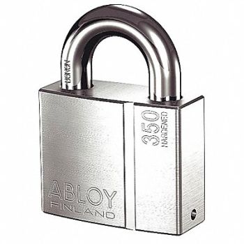 ABLOY Keyed Padlock 1 1/4 in Rectangle Silver, 35GP90