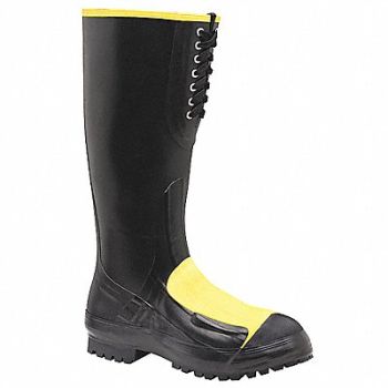 LACROSSE Rubber Boot Men s 9 Knee Black PR, 35GT80