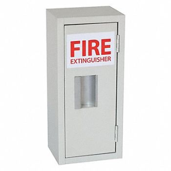 GRAINGER APPROVED Fire Extinguisher Cabinet Cream Steel, 35GX42